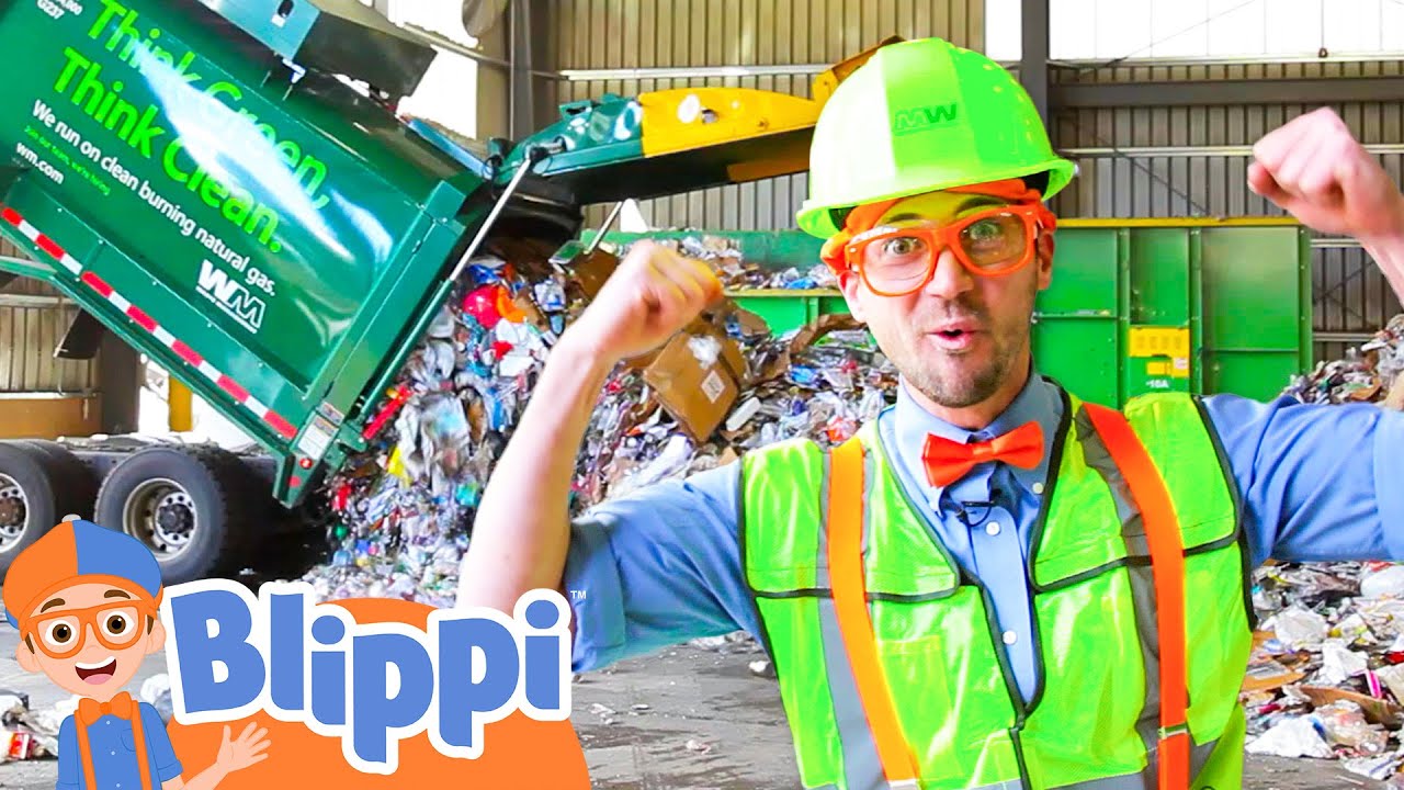 Blippi Learns to Recycle with GARBAGE TRUCKS! | BEST OF BLIPPI TOYS | Educational Videos for Kids