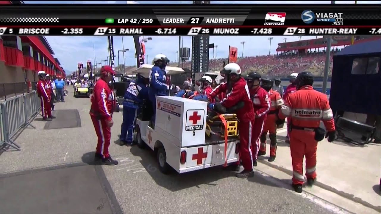 Verizon IndyCar 2015. Fontana. Another Crewman's Injury