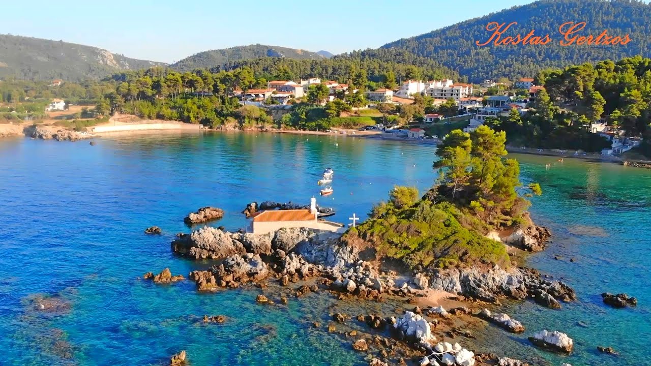 ΠΑΡΑΛΙΑ ΕΛΛΗΝΙΚΩΝ - ΑΓΙΟΣ ΝΙΚΟΛΑΟΣ, ΒΟΡΕΙΑ ΕΥΒΟΙΑ (DRONE). HELLENIKA BEACH, NORTH EUBOEA, GREECE.