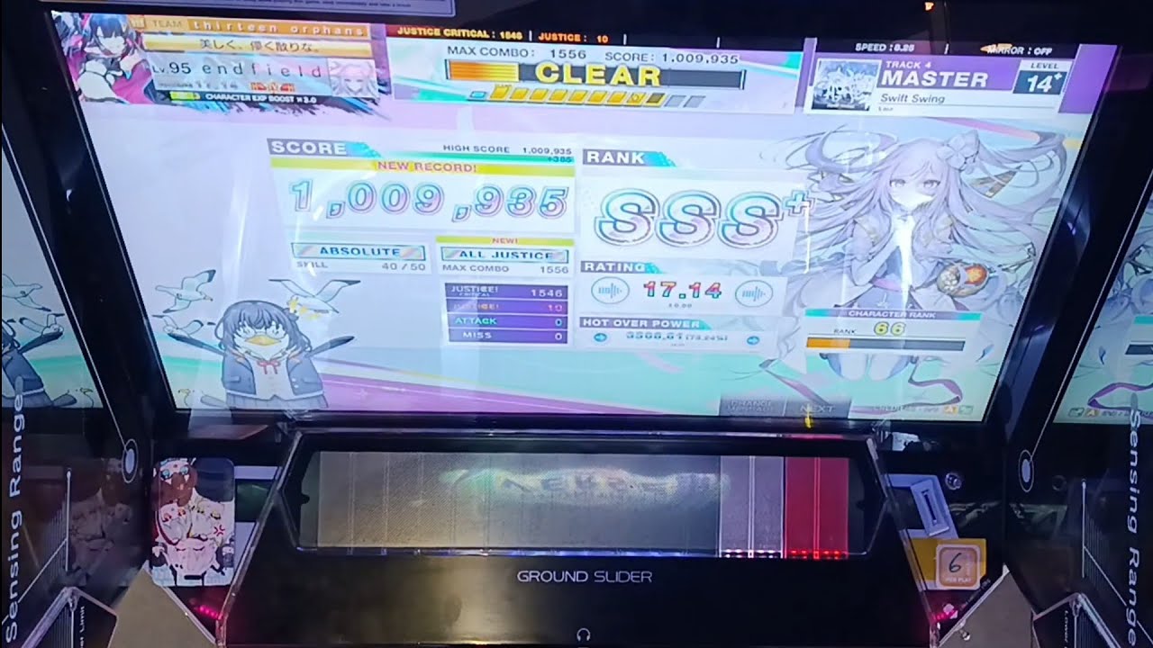 Swift Swing MAS ALL JUSTICE 1,009,935 (10J)　【CHUNITHM】