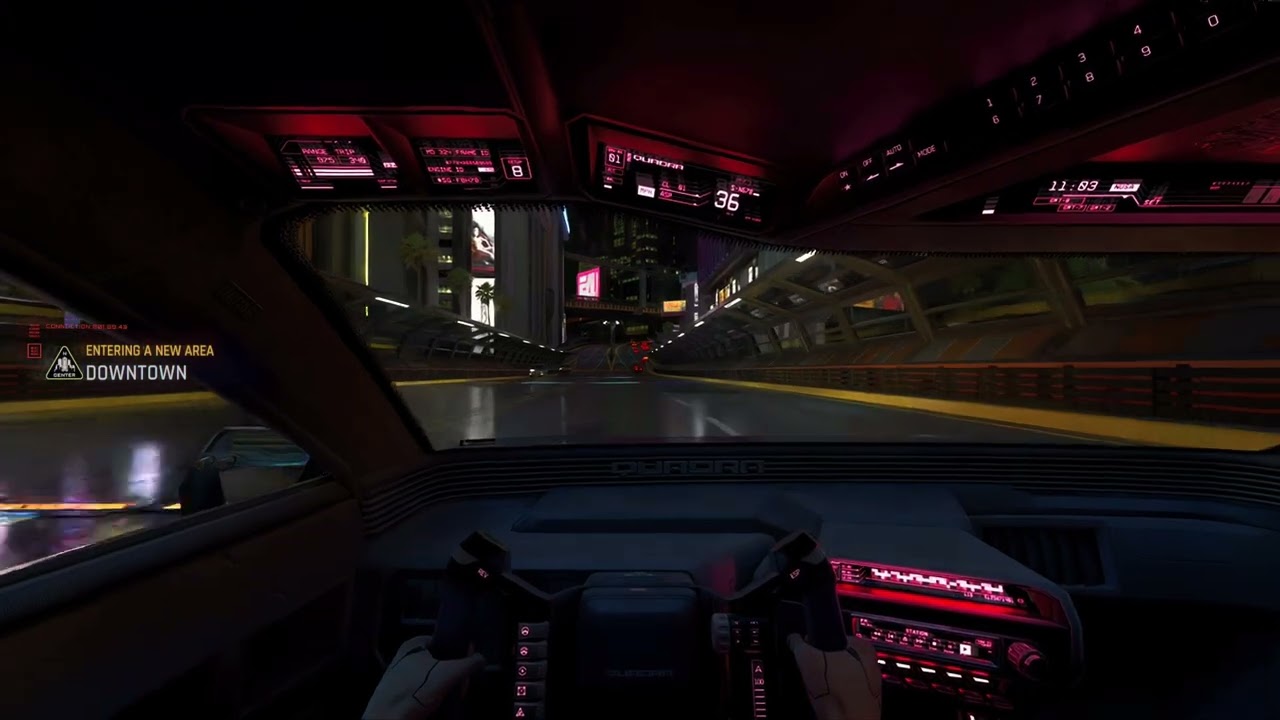 Chill drive through night city