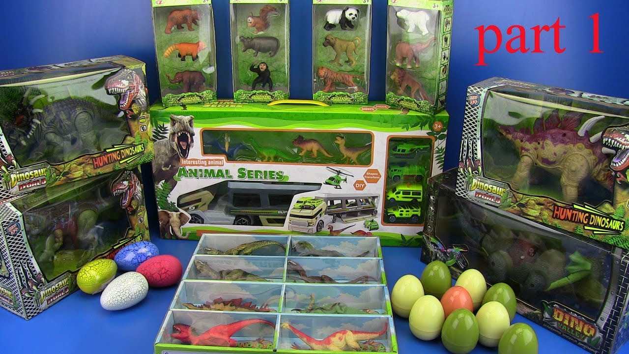 Dinosaurs Toys & dinosaurs eggs-dinosaurs  jurassic world - video for kids !! Part 1