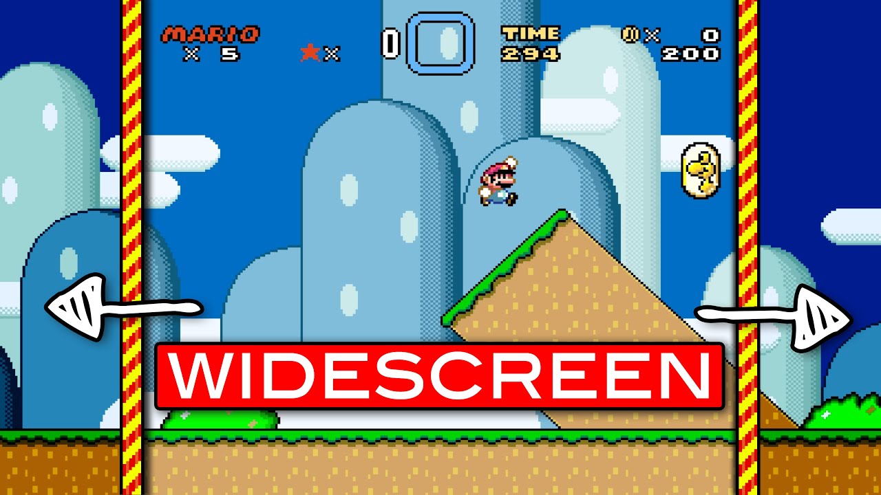 Super Mario World but It&rsquo;s Widescreen! (SNES Rom Hack)