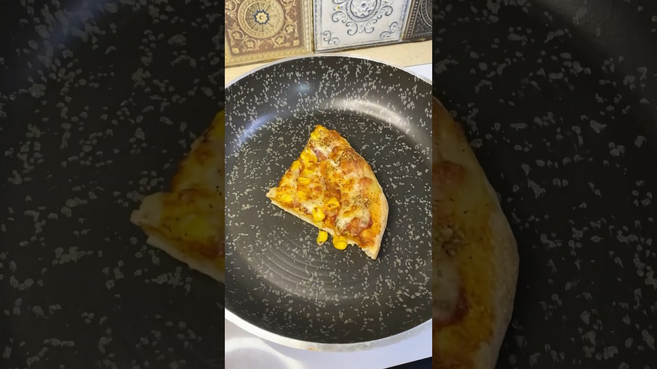 🍕Best hack to reheat leftover pizza without microwave / oven 