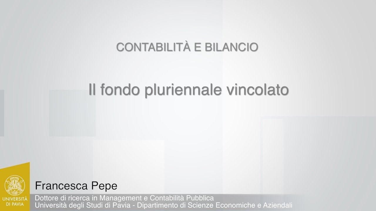 Pepe - 11 - Il fondo pluriennale vincolato