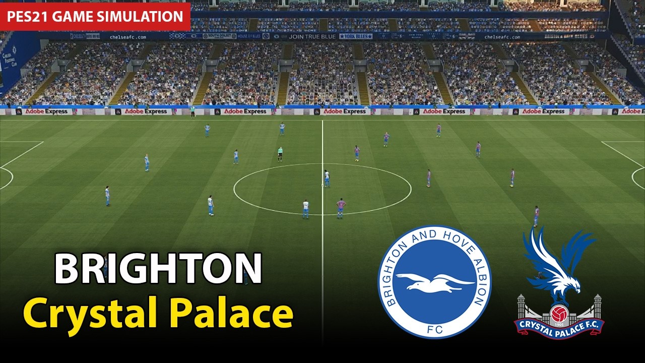 Brighton vs Crystal Palace | English Premier League 2026 Match | PES 21 Gameplay Simulation
