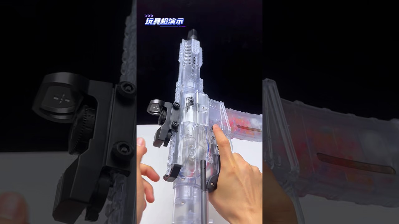 Transparent SLR toy gun. #airsoft #toy #gelblasters