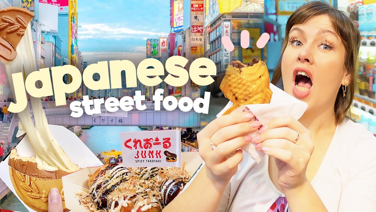 WE TRIED JAPANESE STREET FOOD IN OSAKA 🇯🇵 Tour Around Japan's Delicious Viral Food Capital!