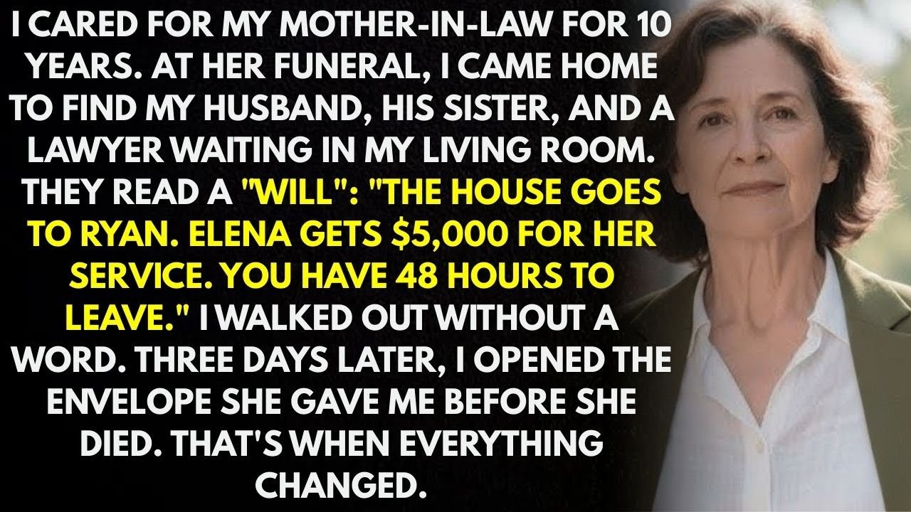 I came home from the funeral. My husband said: 