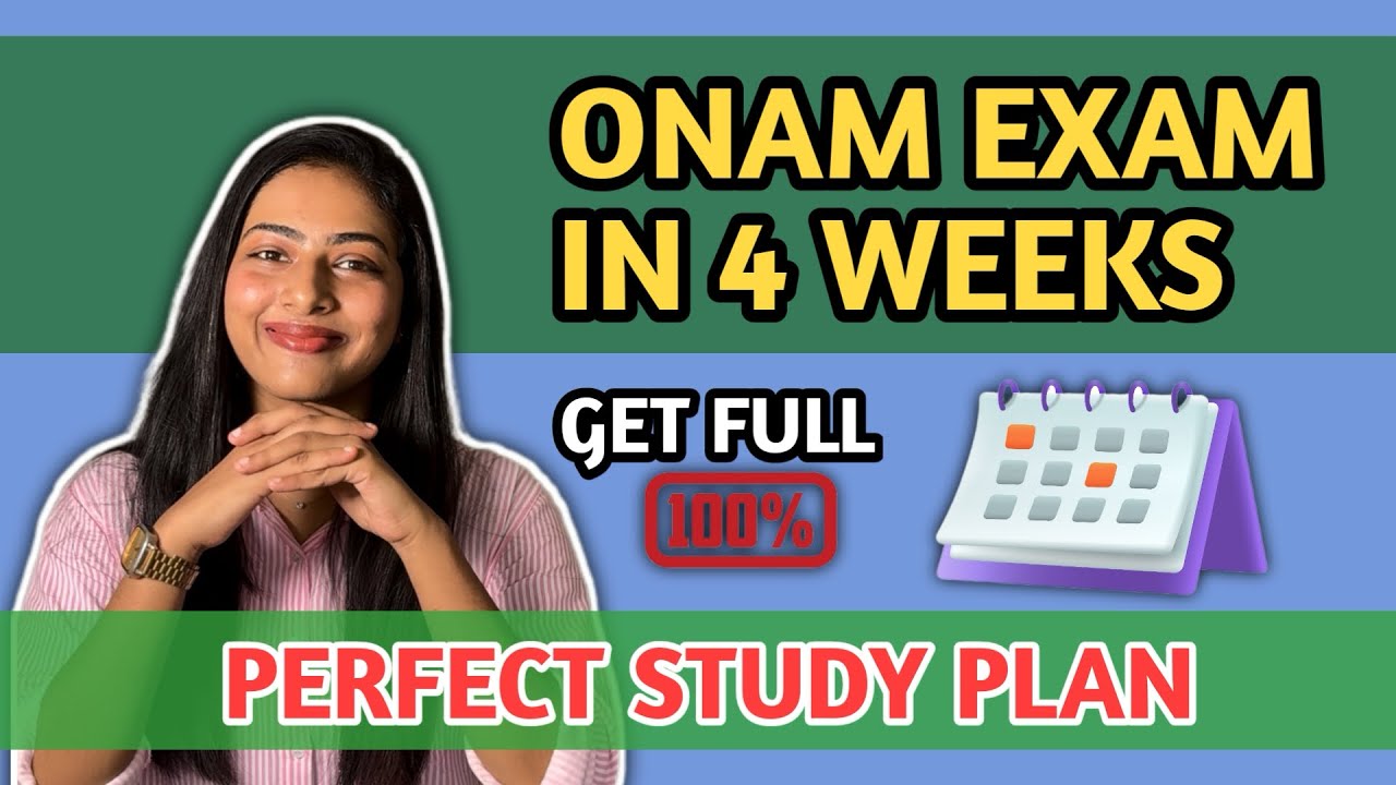 Onam Exam in 4 Weeks?📚 | Perfect Study Timetable to Score High