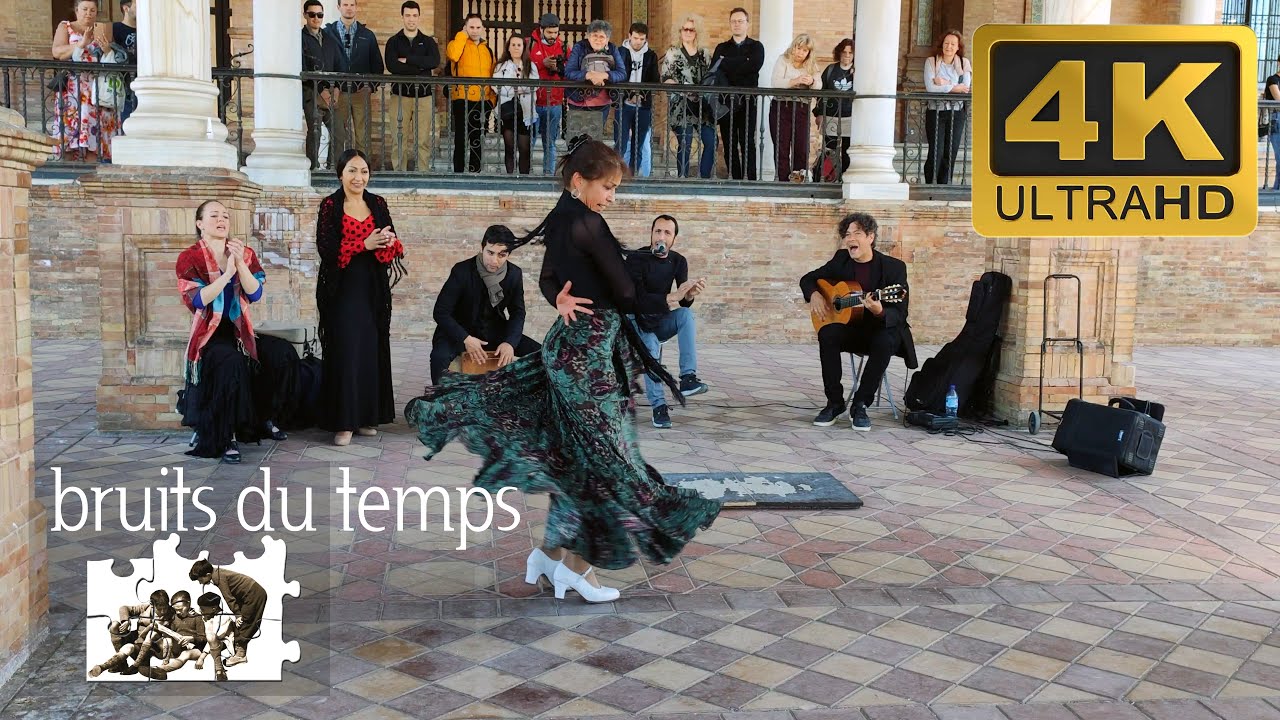 Flamenco en la Plaza de España, Sevilla, 21 de abril de 2022 / 4K