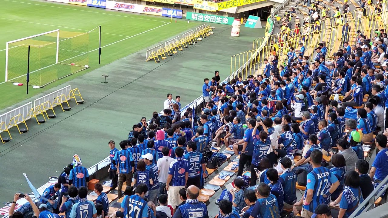 2019.9/14(土)　アウェイ千葉戦　試合前水戸社長による挨拶から水戸社長による『we are 水戸アレアレアレ』コール