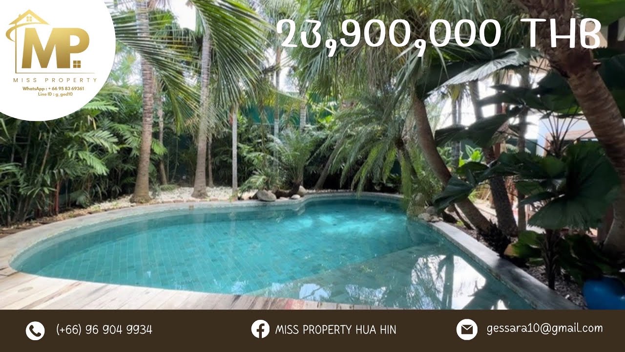 [ EP105 ] 🏝️‼️Luxury 3 Bedrooms Thai-Bali Style Pool Villa At Khao Tao-Hua Hin💥Selling Price 23.9MB💥
