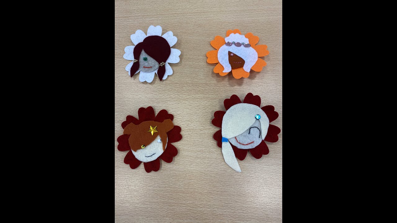 Broche de feutrine