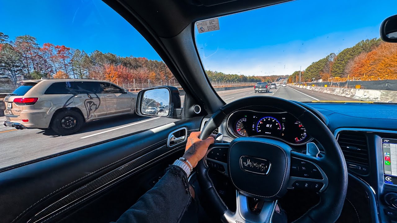 2 TRACKHAWKS DOING THE SPEED LIMIT ON THE HIGHWAY