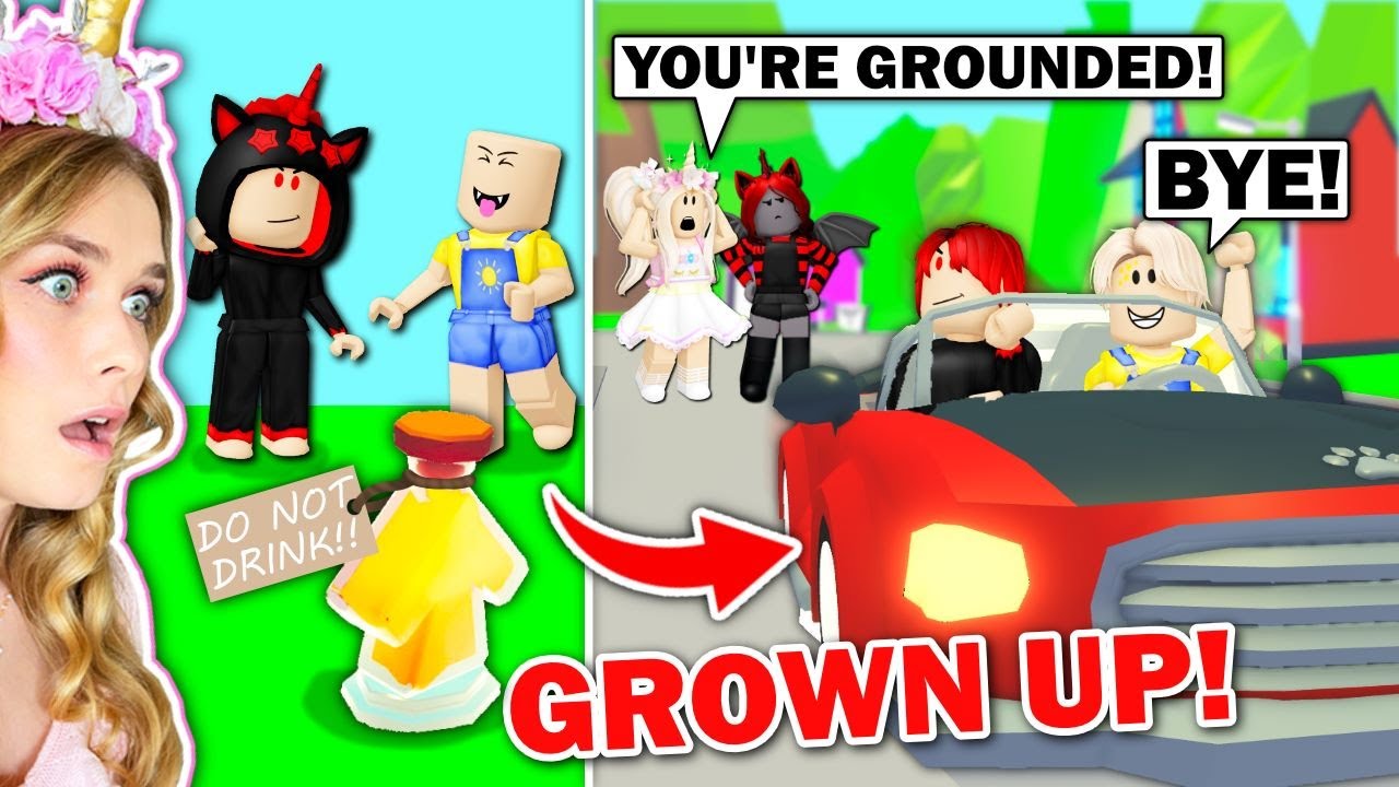 Our KIDS Drink GROW UP POTIONS And We REGRET IT In Adopt Me! (Roblox)