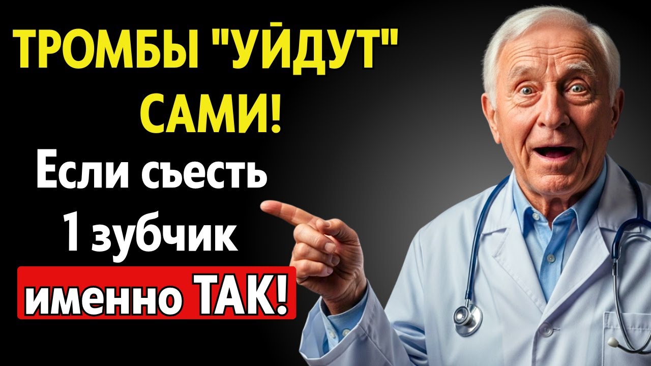 Чеснок 'растворяет' ТРОМБЫ? 1 зубчик натощак, но только ТАК! Секрет старых врачей