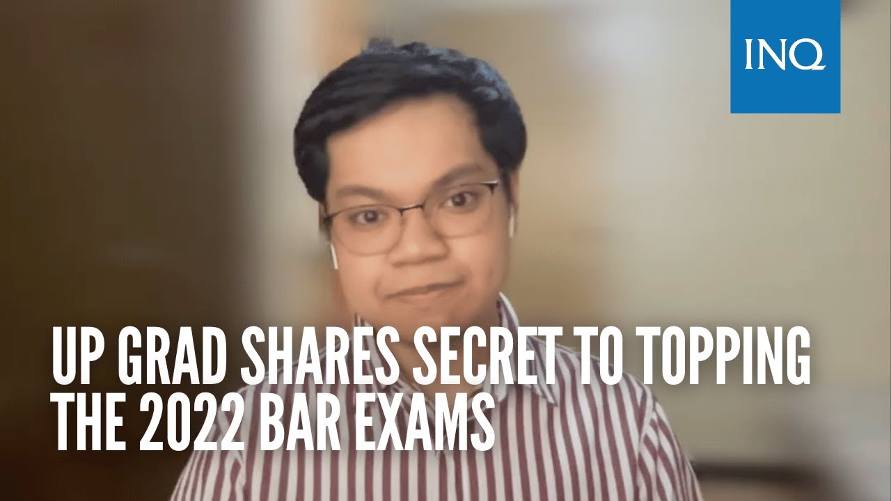 UP grad shares secret to topping the 2022 Bar exams
