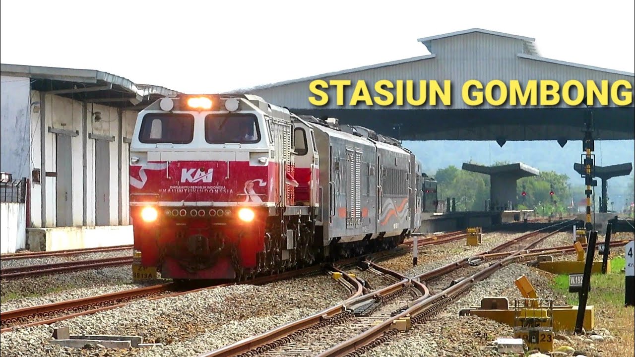BEGINI KESIBUKAN STASIUN GOMBONG DI SIANG HARI!! BANYAK KERETA NGEBUT!!!