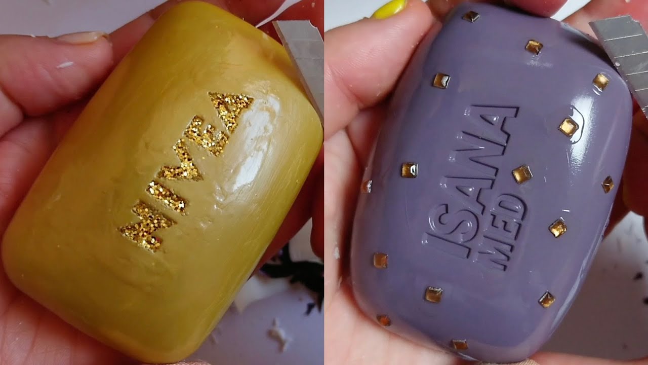 Soap Carving ASMR Relaxing Sounds no talking Satisfying ASMR Video #soapcarving #carvingsoap #acmp