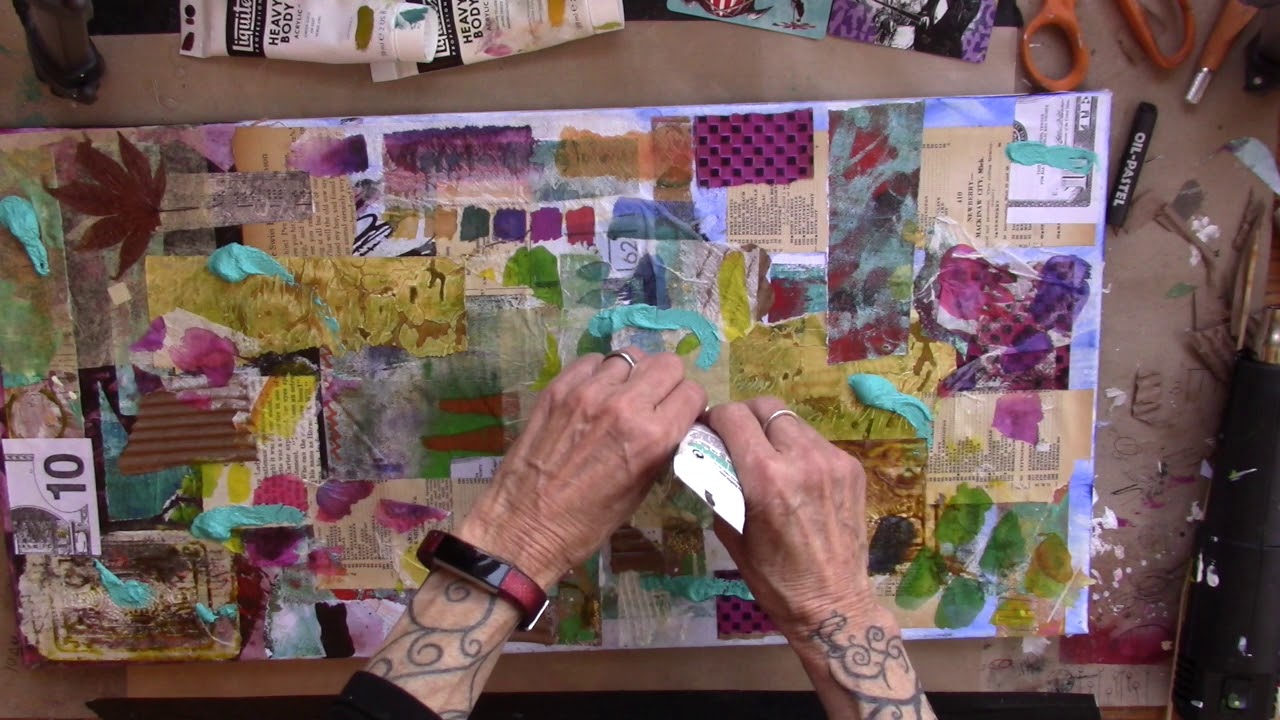 Mixed Media with Man Template and yes...corrugated cardboard