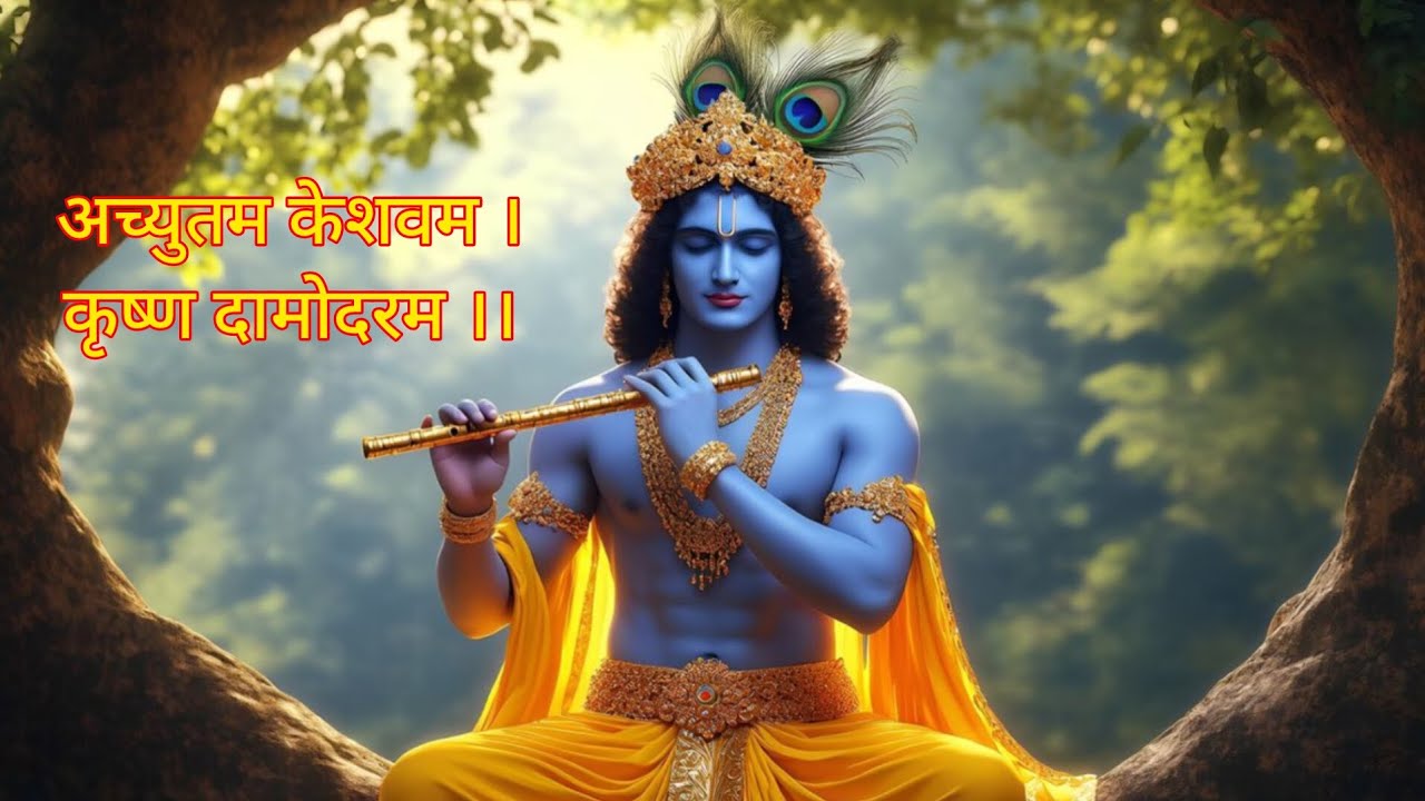 अच्युतम केशवम कृष्ण दामोदरम 🙏 | मन को शांति देने वाला श्रीकृष्ण भजन#Achuytam keshavam 