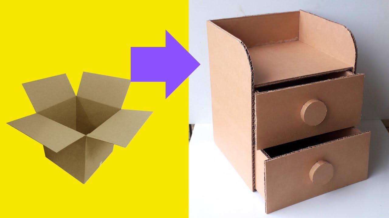 Porta Trecos de Papel&atilde;o com Gavetinhas
