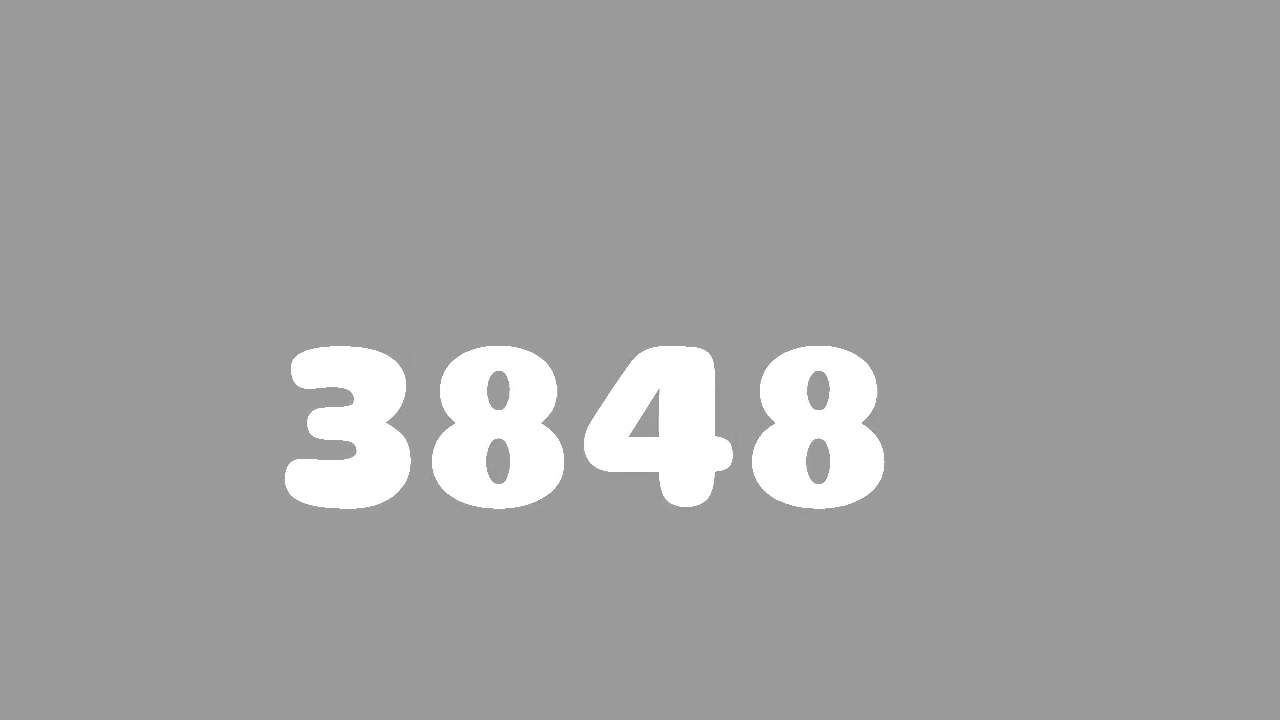 Numbers 1 to 8900 With Effects