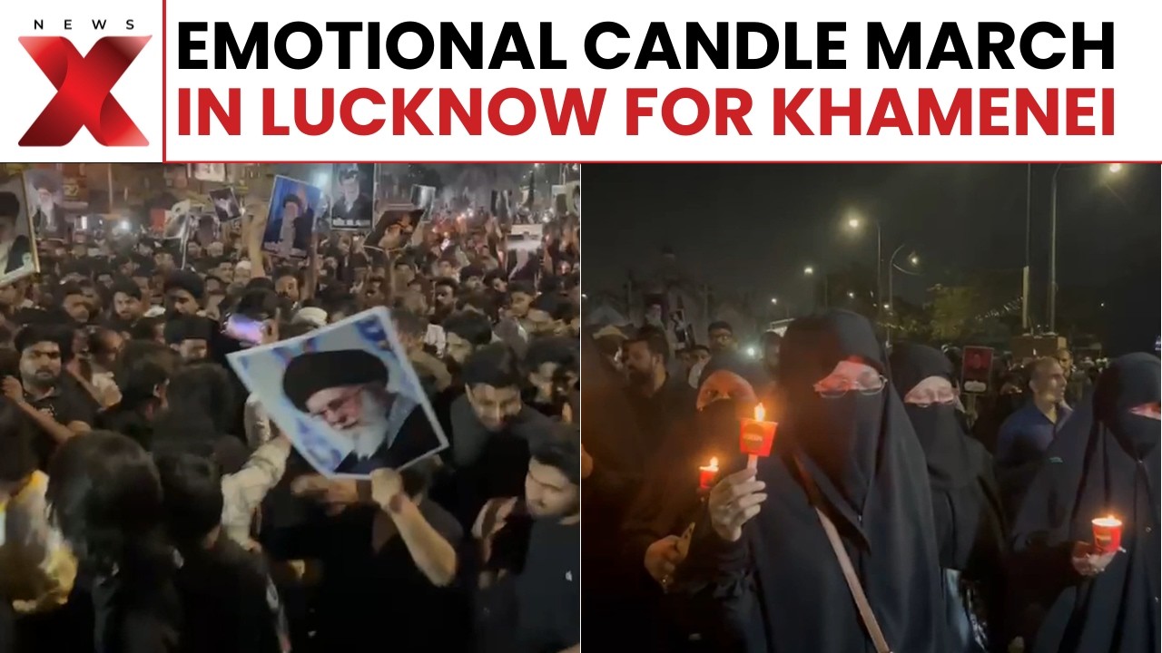 Khamenei&rsquo;s Death Protest: Emotional Candle March In Lucknow After Supreme Leader Killed