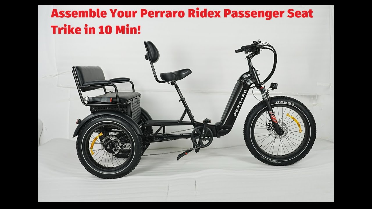 Perraro Ridex Passenger Seat Electric Trike Assembly Guide | Best Family Trike 2025 🚲🔧