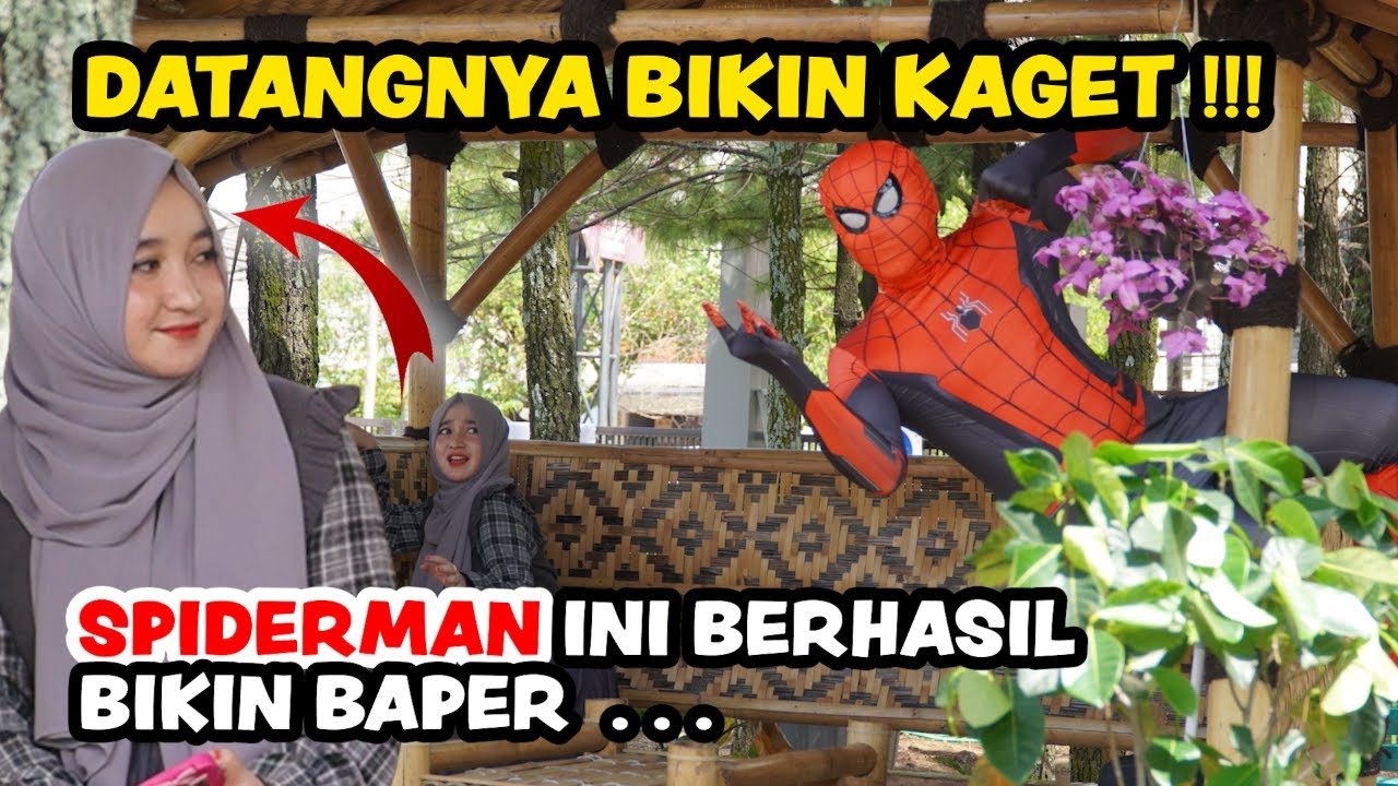 NYAMAR  !!! SPIDERMAN BIKIN BAPER UKHTI PAKE LAGU INDIA