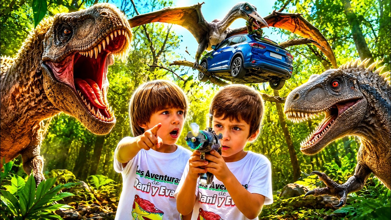 Dani y Evan, Los Coleccionistas de DINOSAURIOS perdidos en el bosque!!