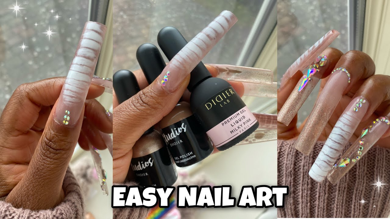 EASY NAIL ART | Nude Croc Print | TRYING New Gels from DIDIER LAB | Beginner Nail Art Tutorial