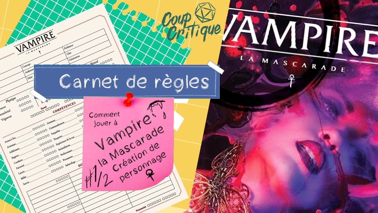 Création de personnage dans Vampire: La Mascarade 5ᵉ Édition - Carnet de règles