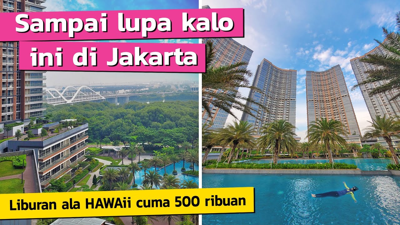 Staycation murah di Jakarta rasa Hawaii ‼️ Gold Coast PIK Bahama Apartment ❗️ Hotel bagus di Jakarta
