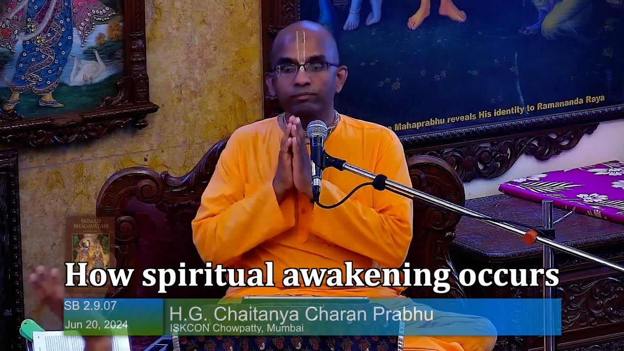 How spiritual awakening occurs: FAR acronym, Chowpatty Mumbai, Bhagavatam 2.9.7 || Chaitanya Charan