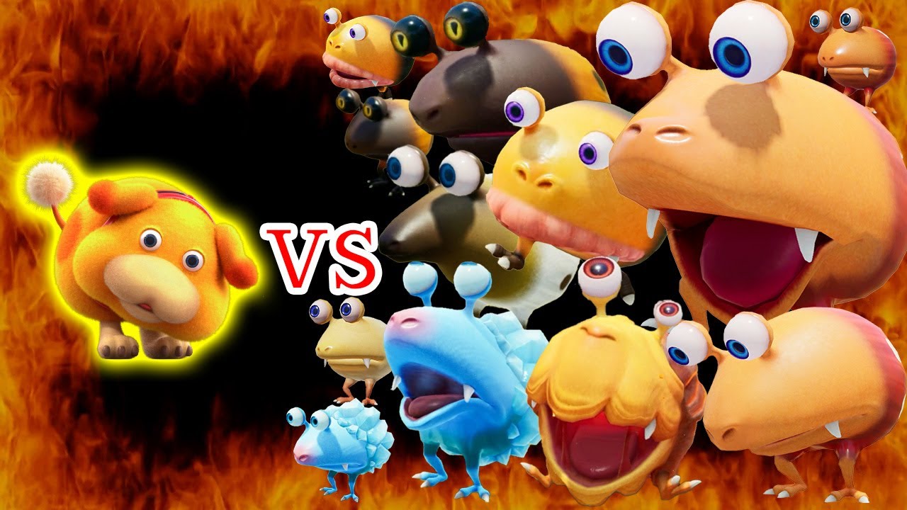 チート級オッチンvsチャッピー軍団！原生生物を何発で倒せるのかっ！？　【ピクミン4】