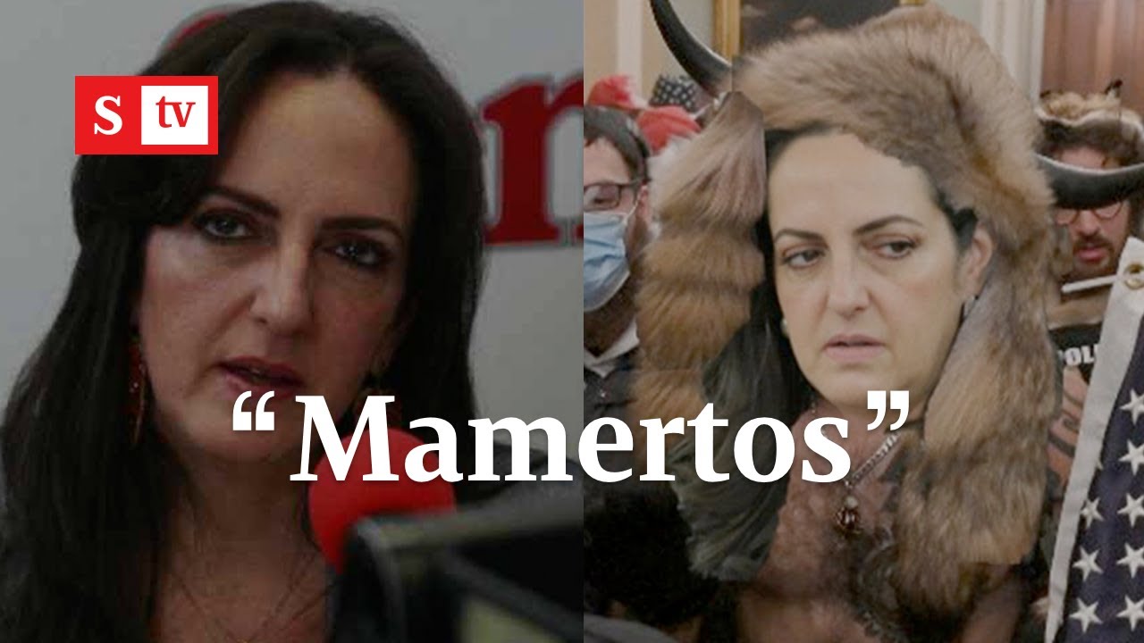 Así reaccionó María F. Cabal al ver el meme de ella con cachos en el Capitolio | Semana Tv