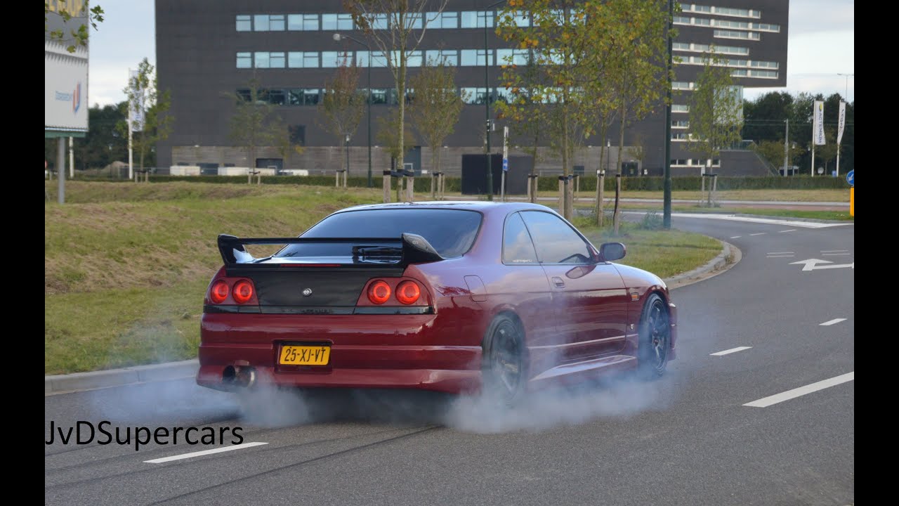500HP Nissan R33 GTST - DRIFTS, HUGE Burnouts, Revs & Turbo Sounds!