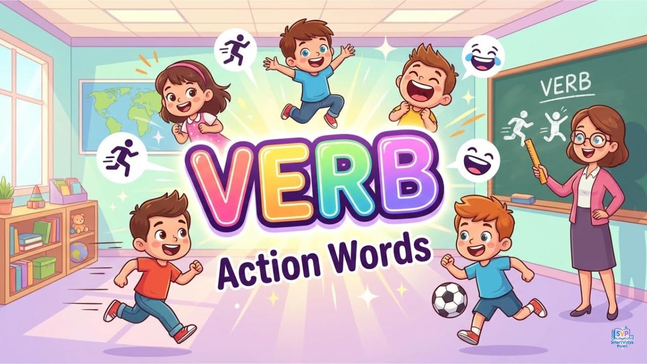VERB 🚀 | Action Words for Kids 🎉 | English Grammar Made Easy