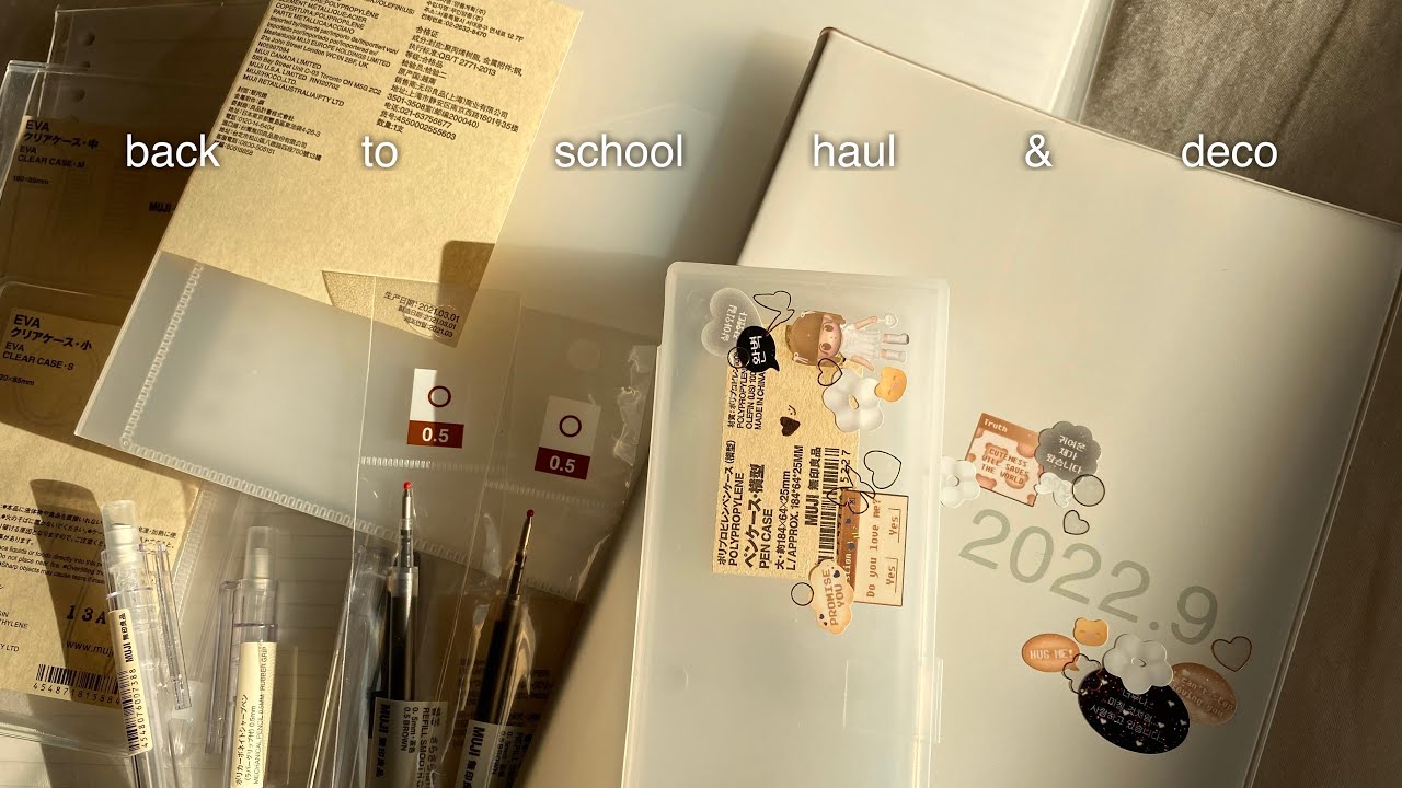 back to school stationery haul for sixth form college *muji and aesthetic deco*