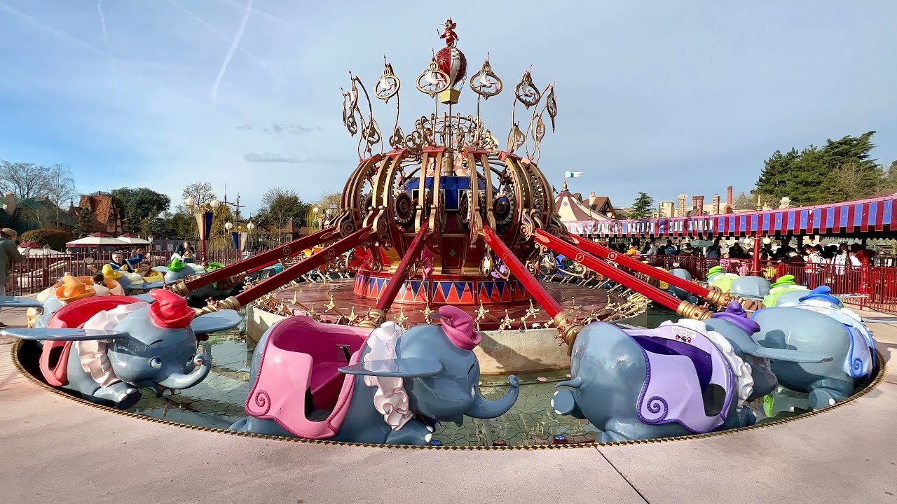 Dumbo The Flying Elephant at Disneyland Paris 2023 - Full POV Ride Experience - Fantasyland
