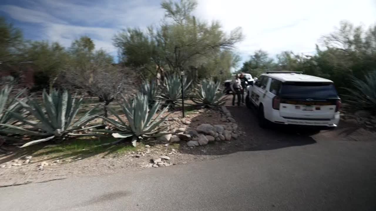 DRONE VIDEO of Nancy Guthrie's home shows law enforcement on roof
