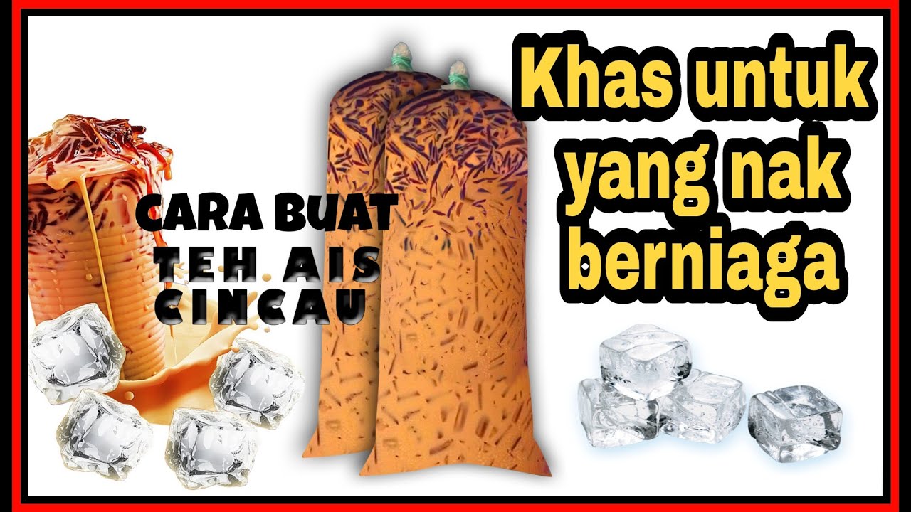 cara buat teh ais cincau