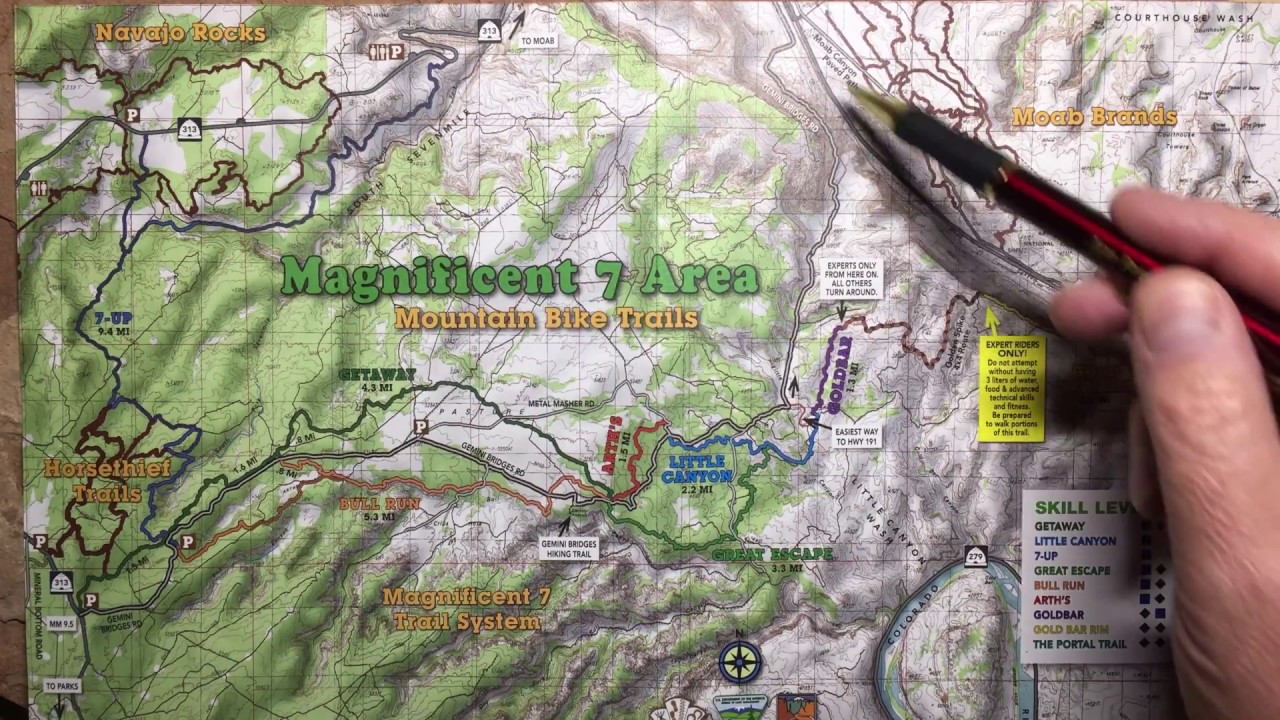 Mag 7 Trails Map Explained - Moab Mountain Biking