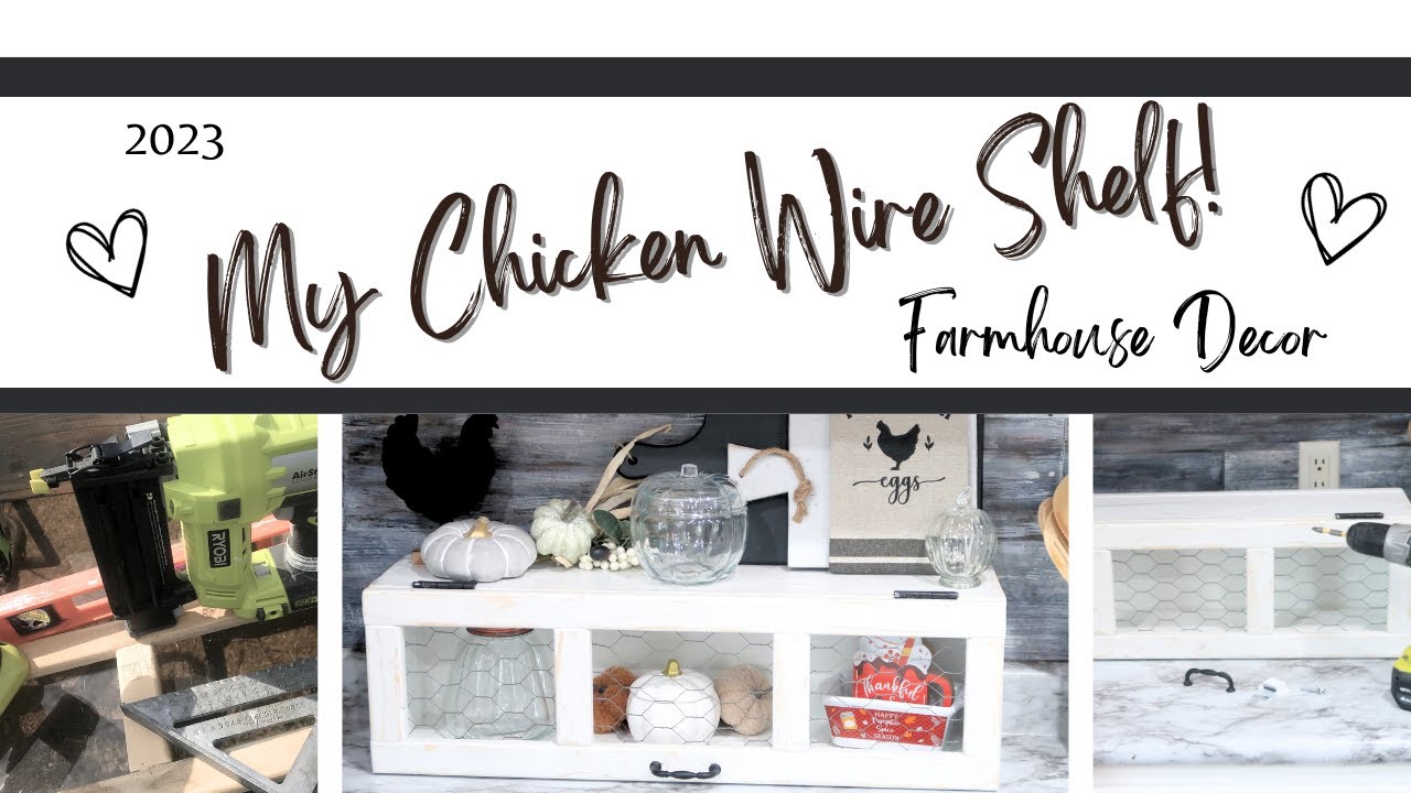 NEW CHICKEN WIRE SHELF! LETS DECORATE IT | Farmhouse Kitchen Decor 2023 // ClutteredCorkBoard