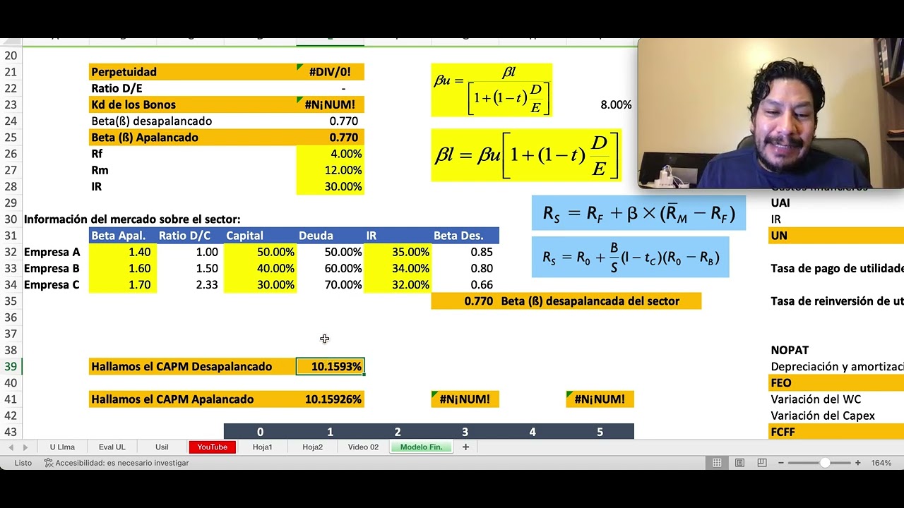 Estructura óptima de capital. Finanzas corporativas. Caso práctico en Excel.