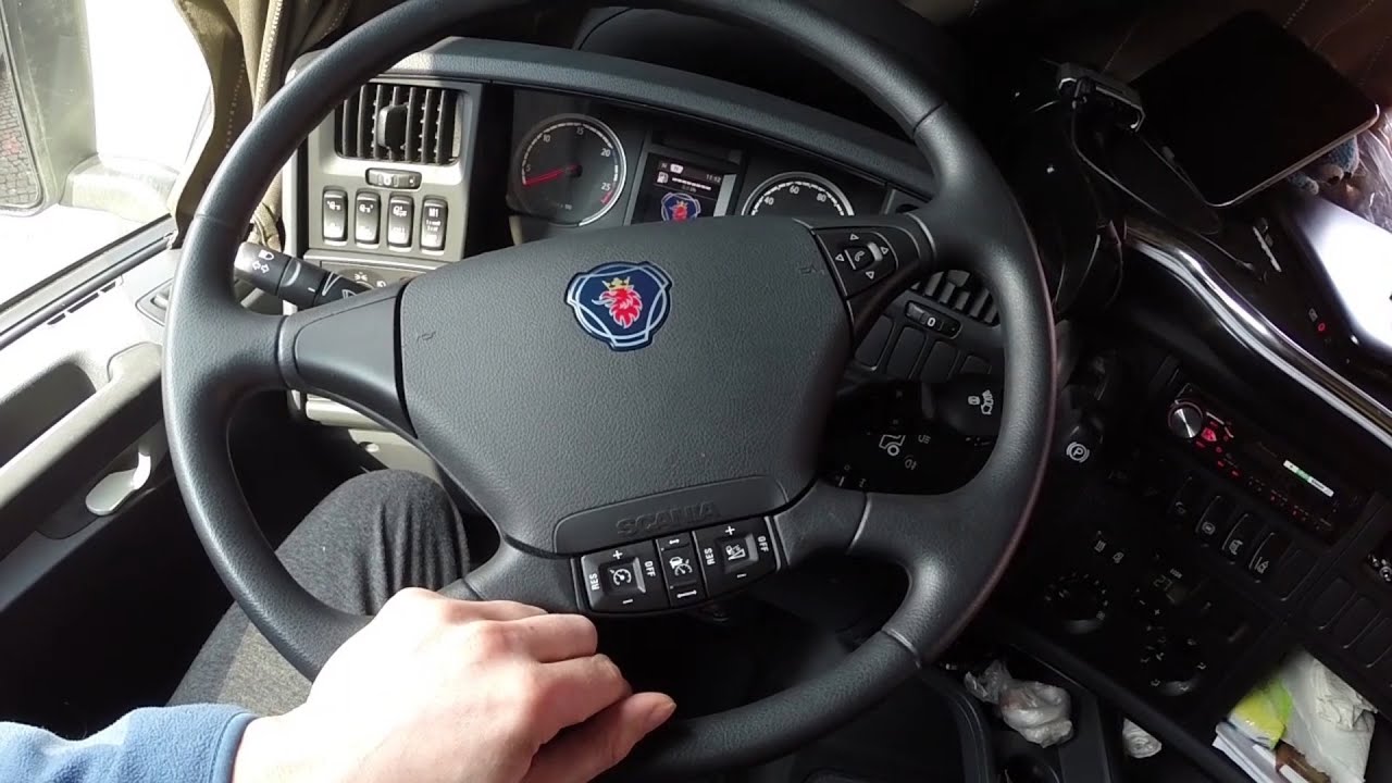 12. Kamionnal Európában - Scania R410 interior - a fülke bemutatása