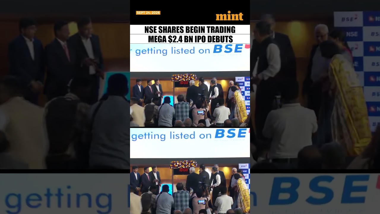 NSE Lists on BSE After $2.4 Billion IPO, Shares Rise | #shorts