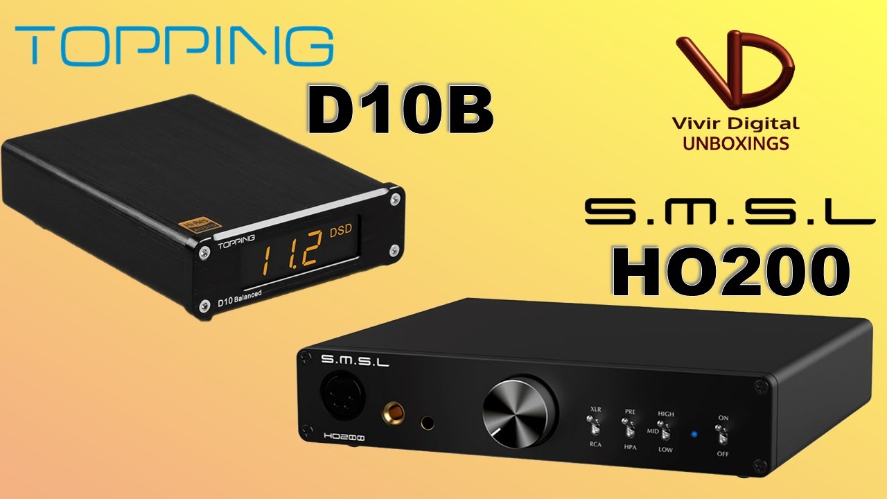 Ampli de Audifonos SMSL HO200 y DAC Topping D10B - Vivir Digital